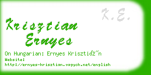 krisztian ernyes business card